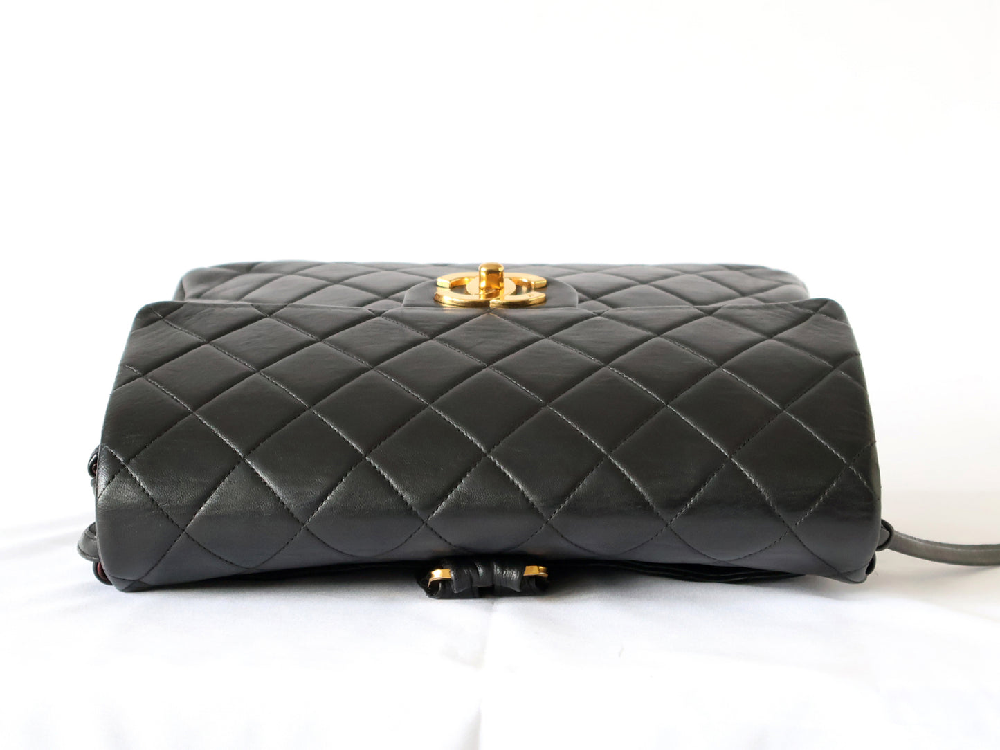 CHANEL Lambskin Chain Backpack 24K gold