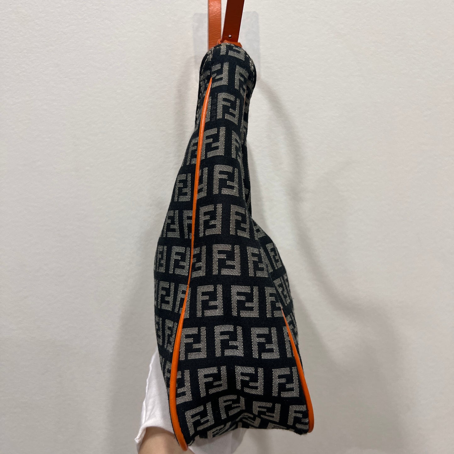 FENDI Mini Hobo Navy Orange Shoulder Bag (4021-11)