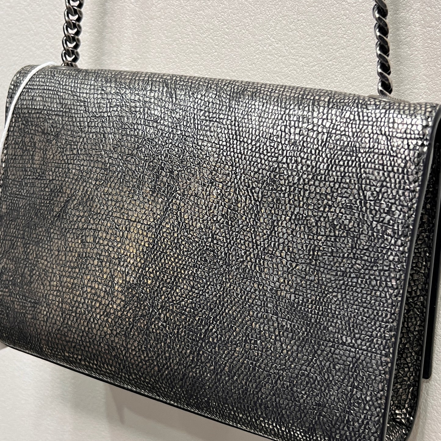 YSL Metallic Lizard-embossed Calf Leather