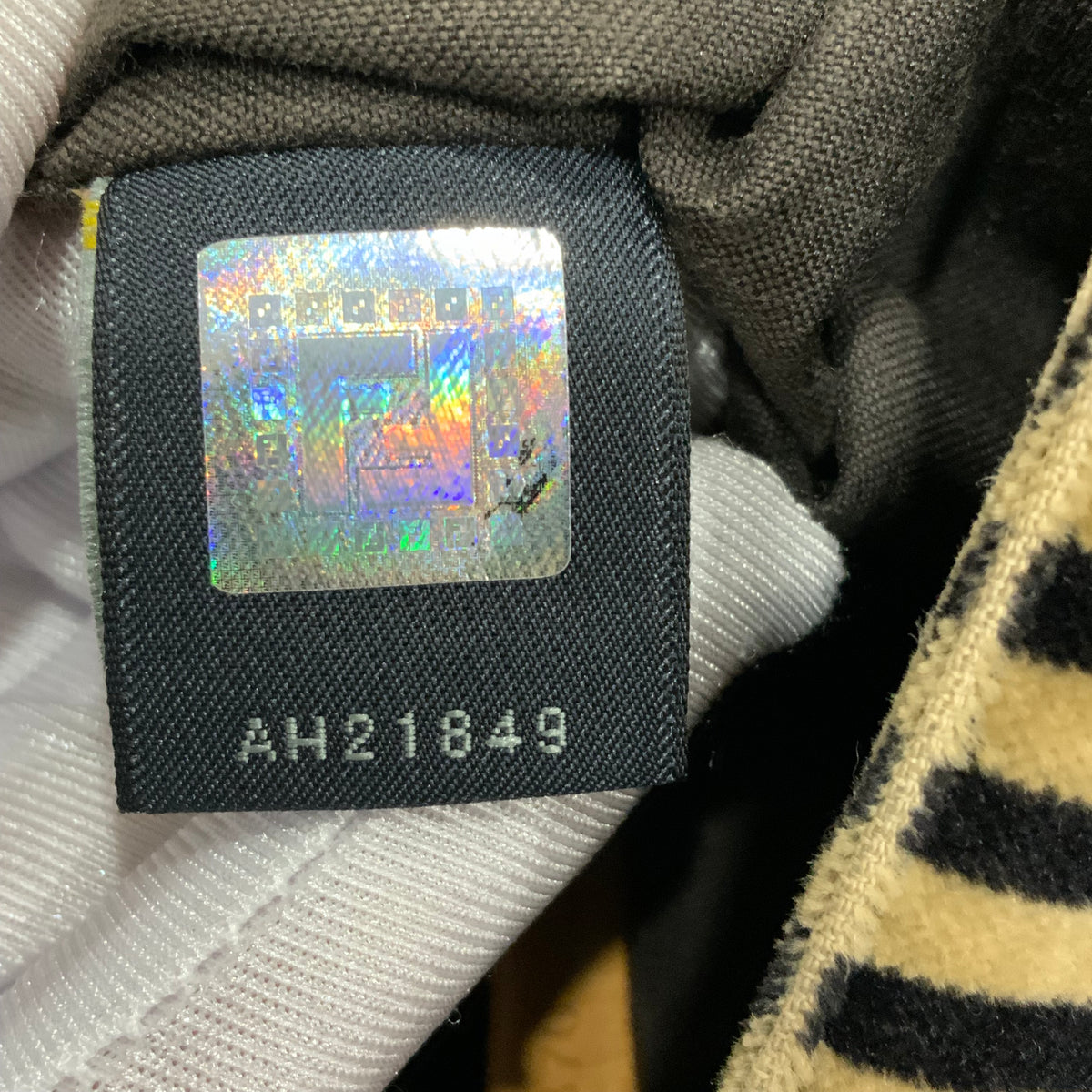 FENDI Velvet Pequin Striped Mamma Baguette Flap