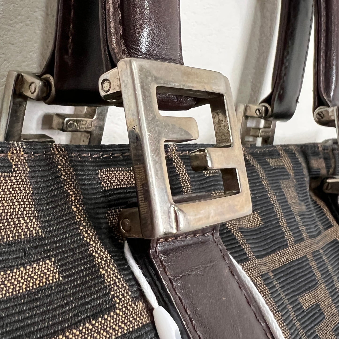 FENDI Zucca Canvas Handbag