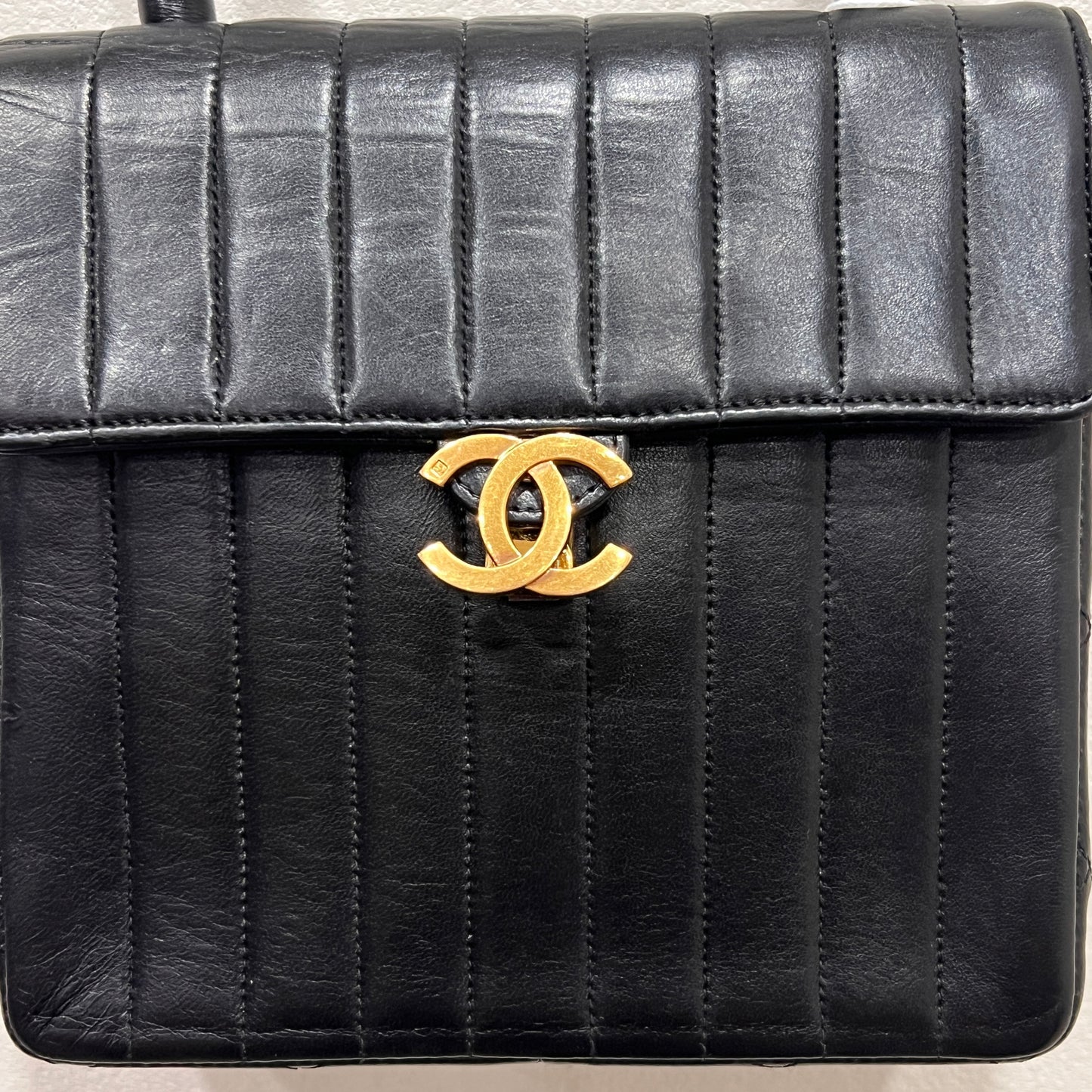 CHANEL Matelassé Mademoiselle Coco Mark Lambskin Handbag