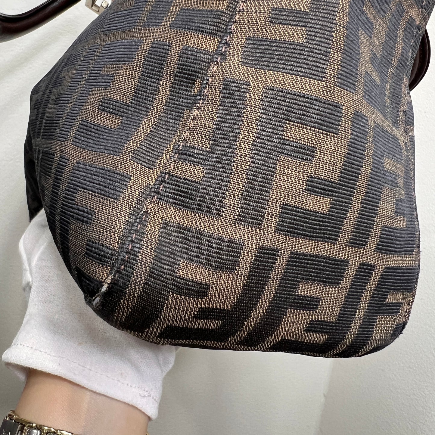FENDI Zucca Canvas Handbag