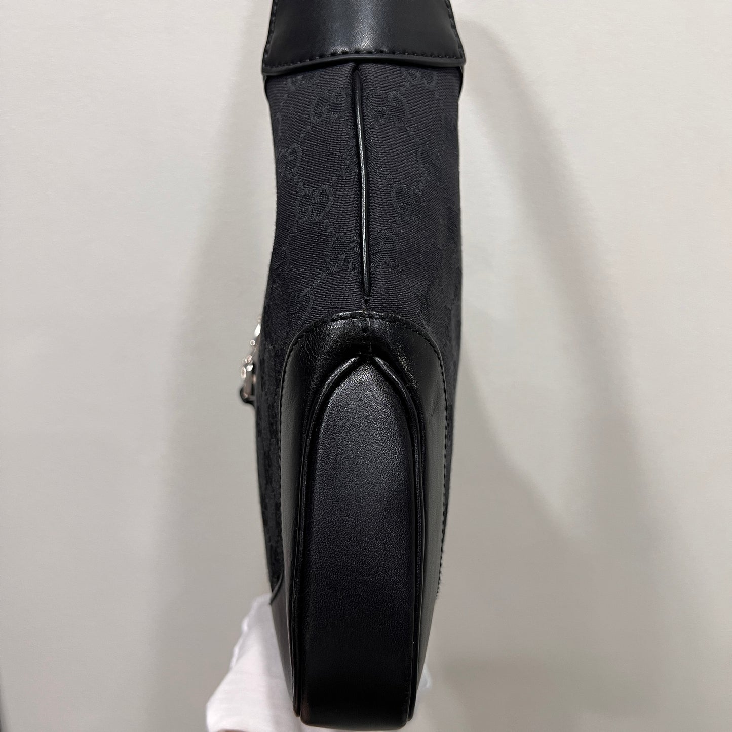 GUCCI Jackie Monogram with Leather Handle