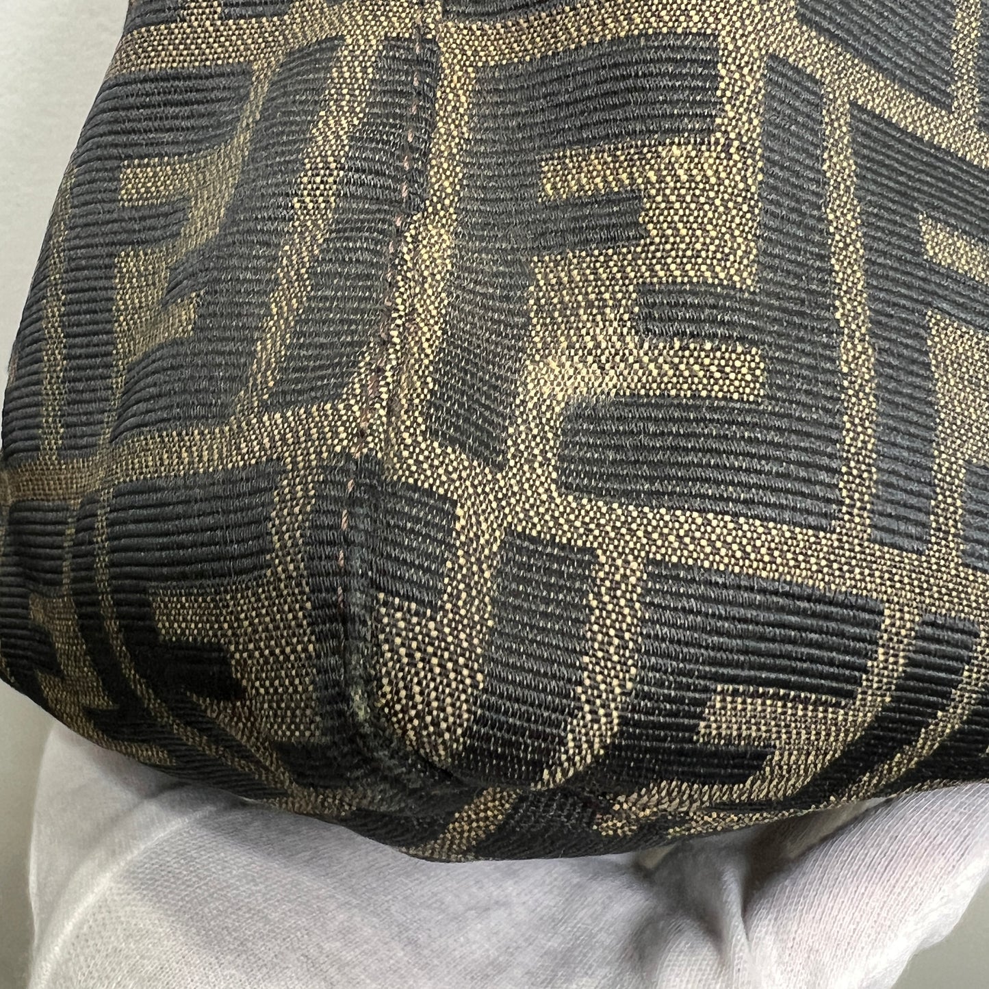 Fendi Zucca Canvas Shoulder Bag