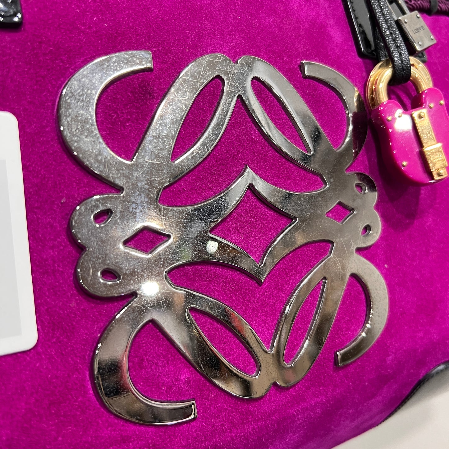 LOEWE Suede Fucshia Pink Amazona