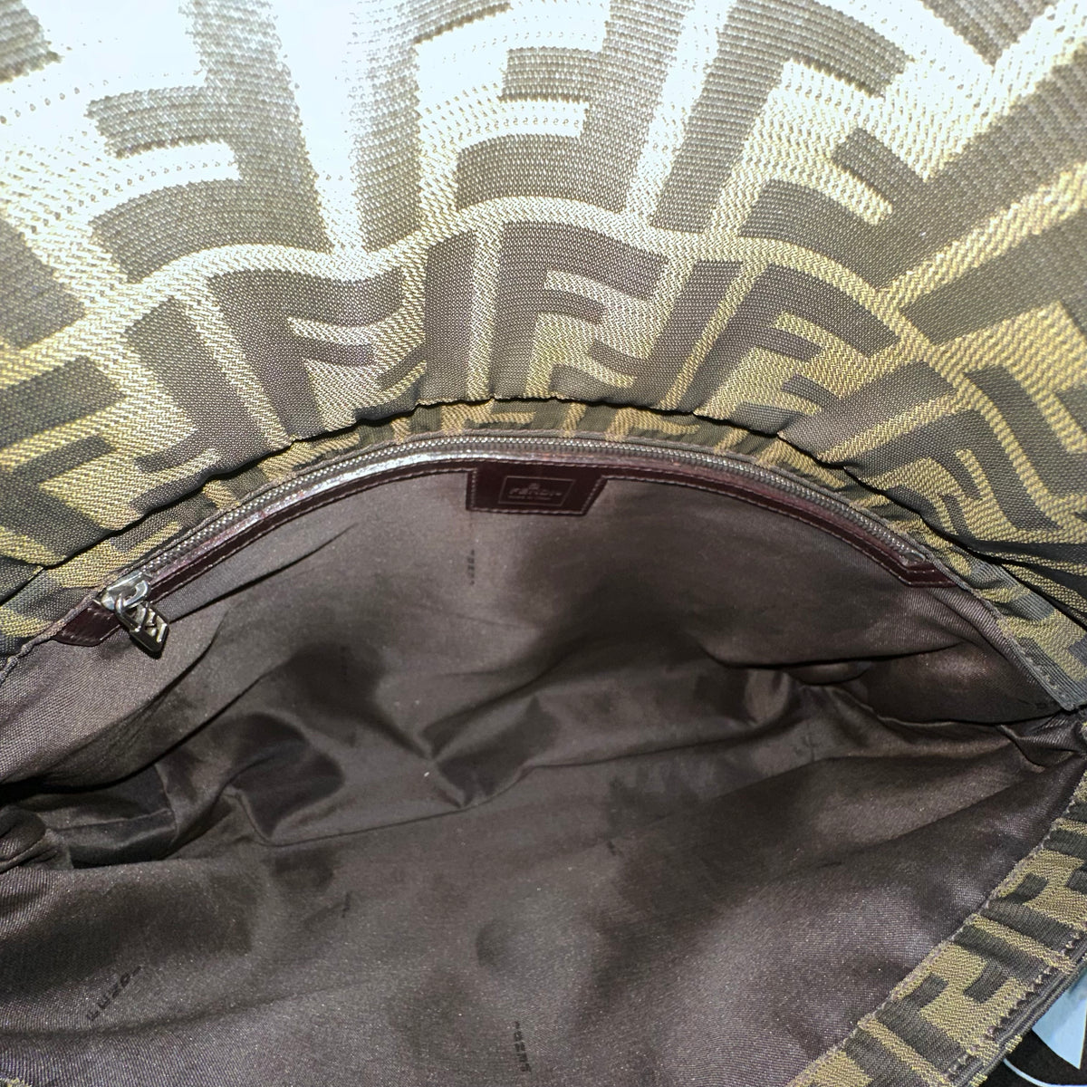 FENDI Vintage Zucca Shoulder Bag Messenger Style
