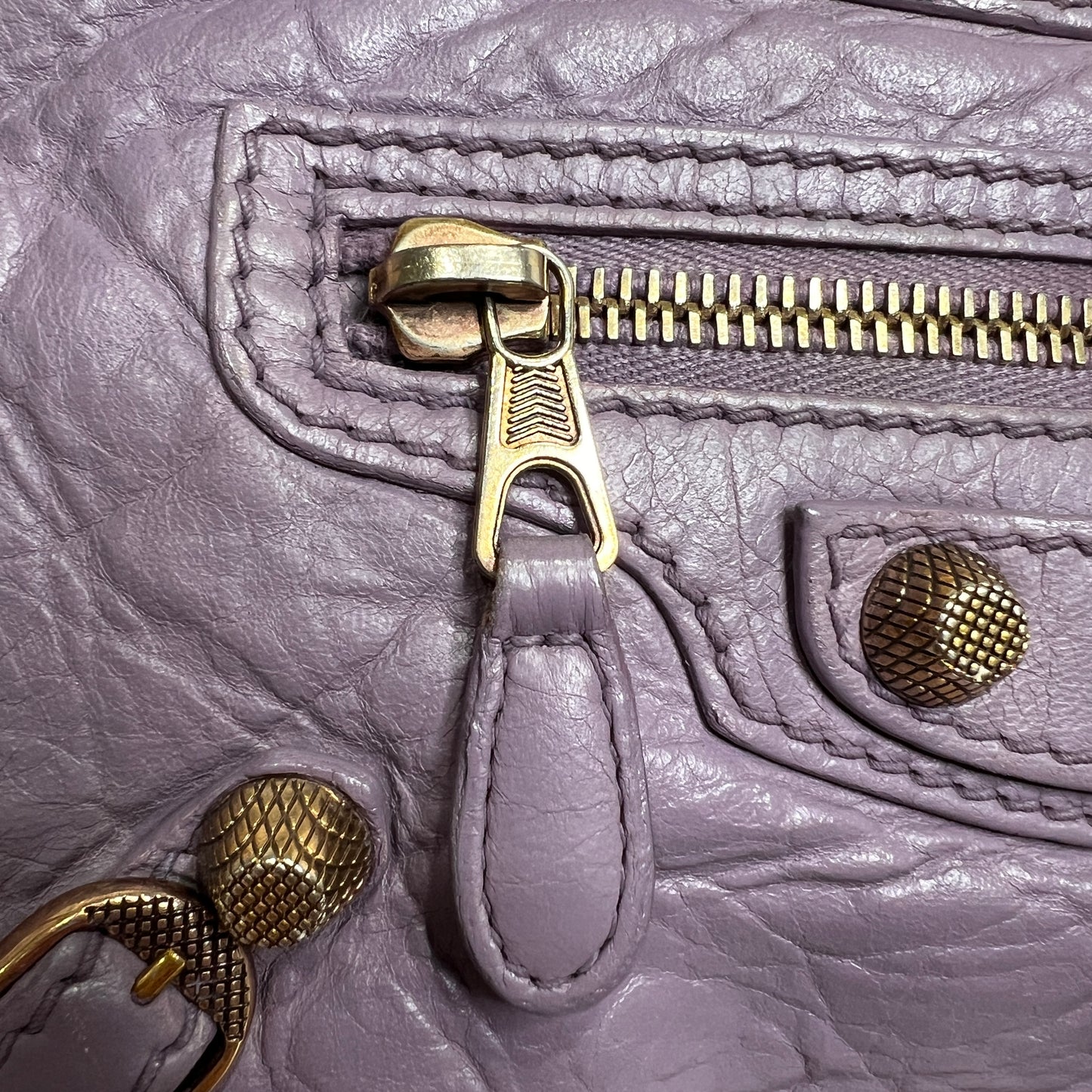 BALENCIAGA Lilac Leather Hip Crossbody