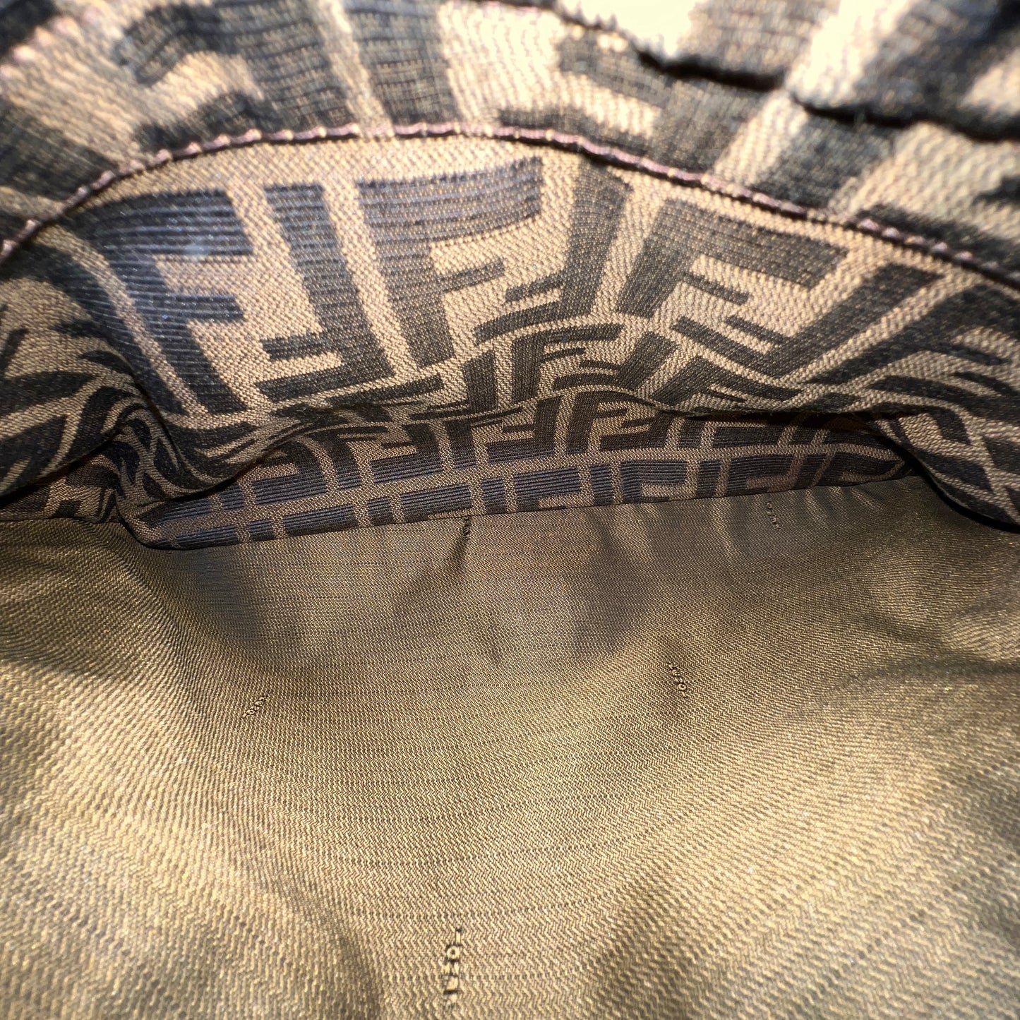 Fendi Zucca Canvas Shoulder Bag