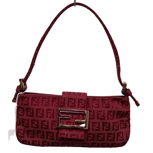 FENDI Red Zuccino Canvas