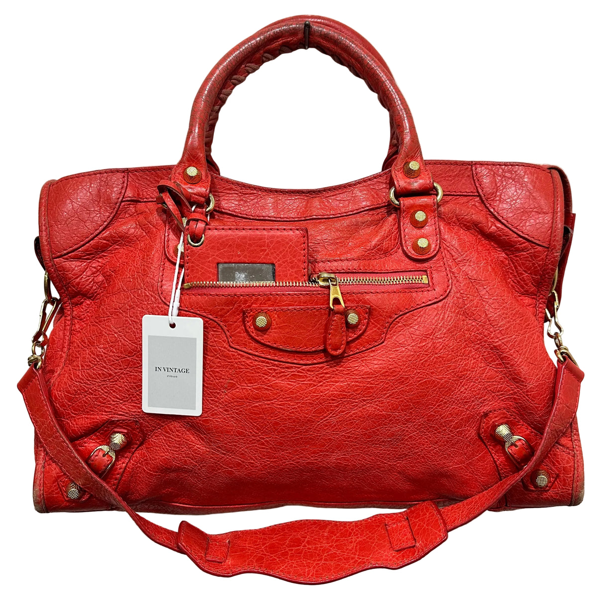 BALENCIAGA City Bag Medium Gold Hardware