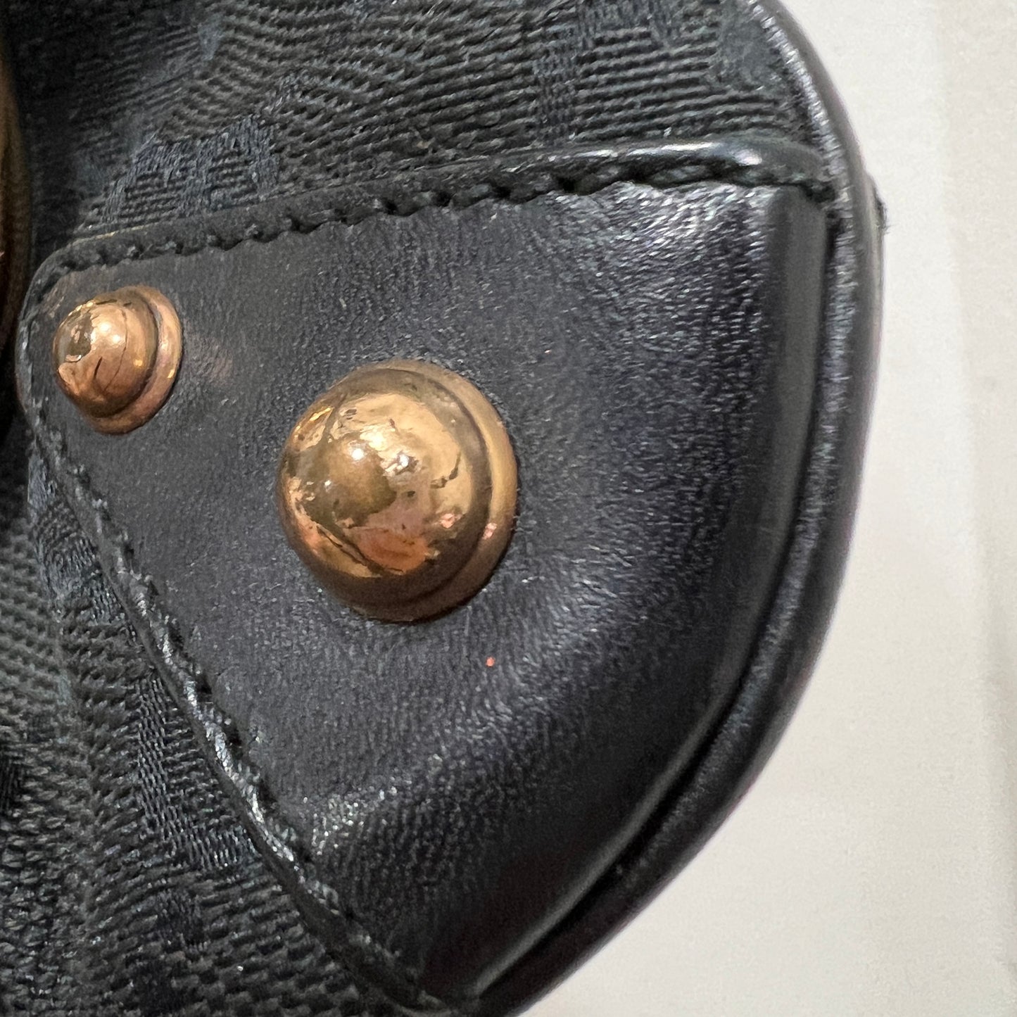 GUCCI Black GG Monogram Horsebit