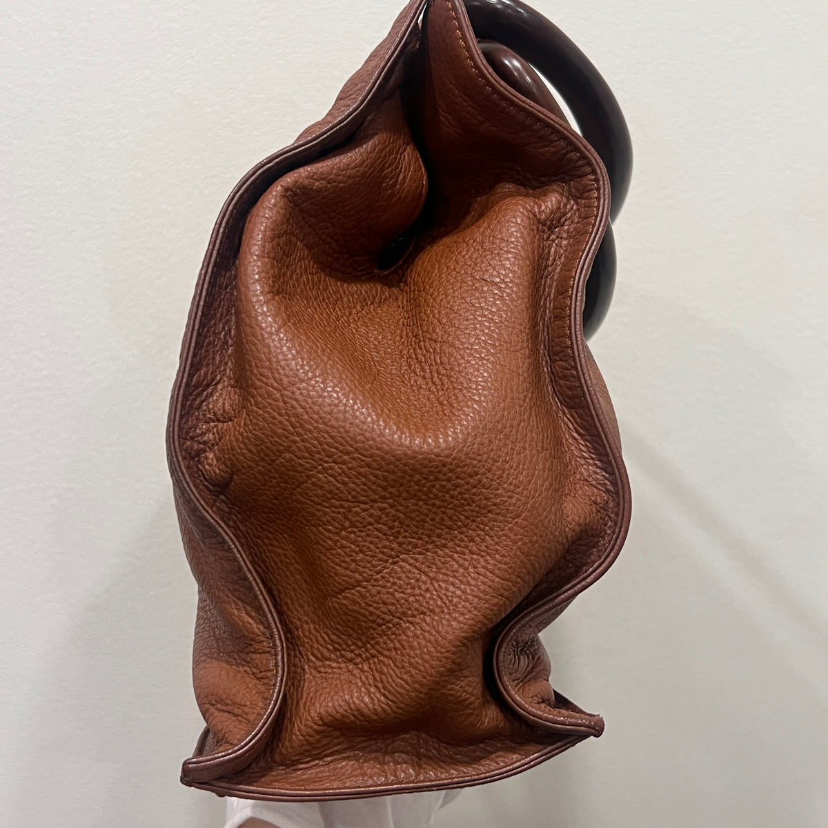 CHANEL Wood Handle Coco Mark Handbag