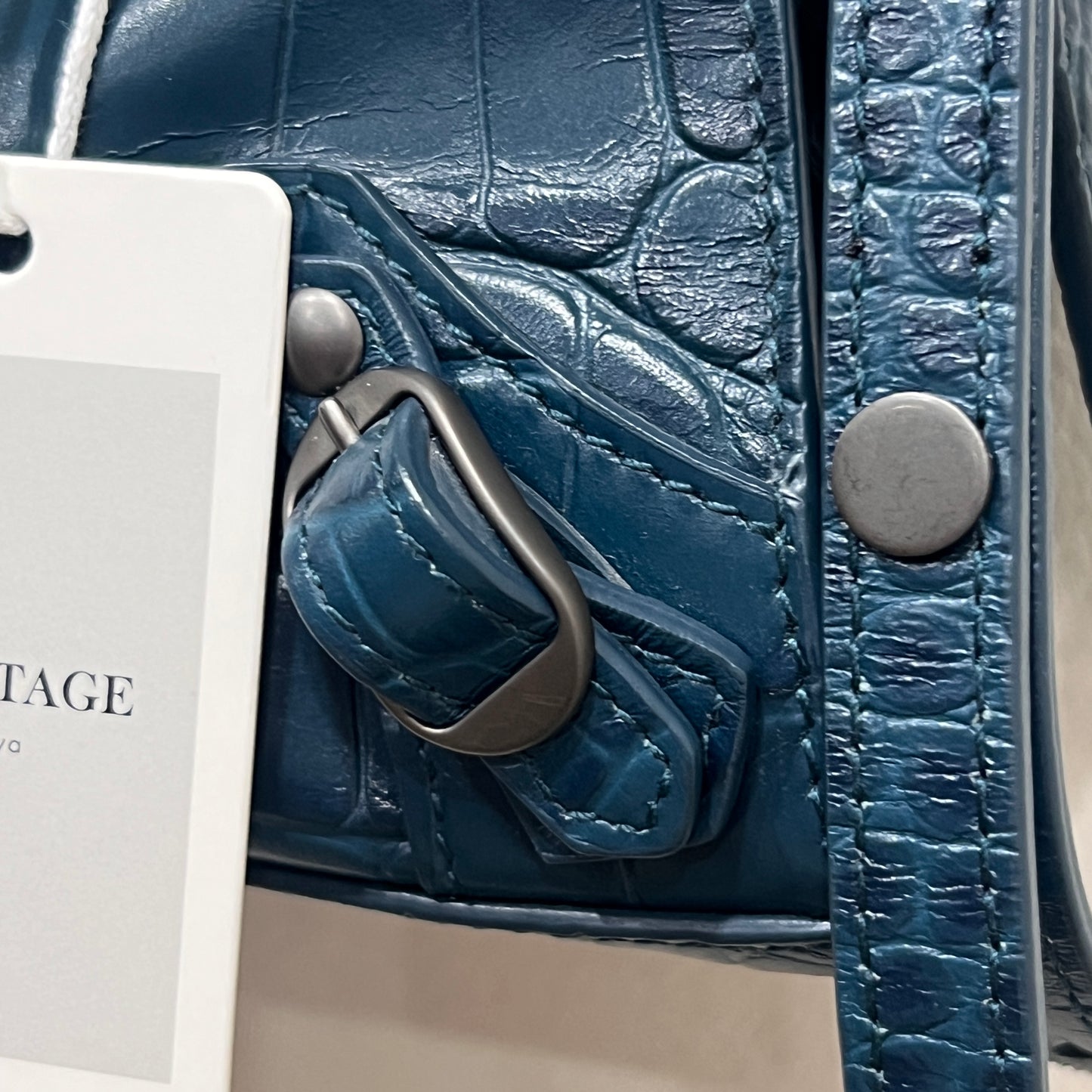 BALENCIAGA Mini City Crocodile