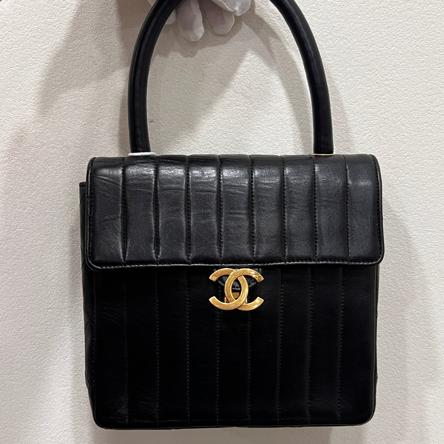 CHANEL Matelassé Mademoiselle Coco Mark Lambskin Handbag