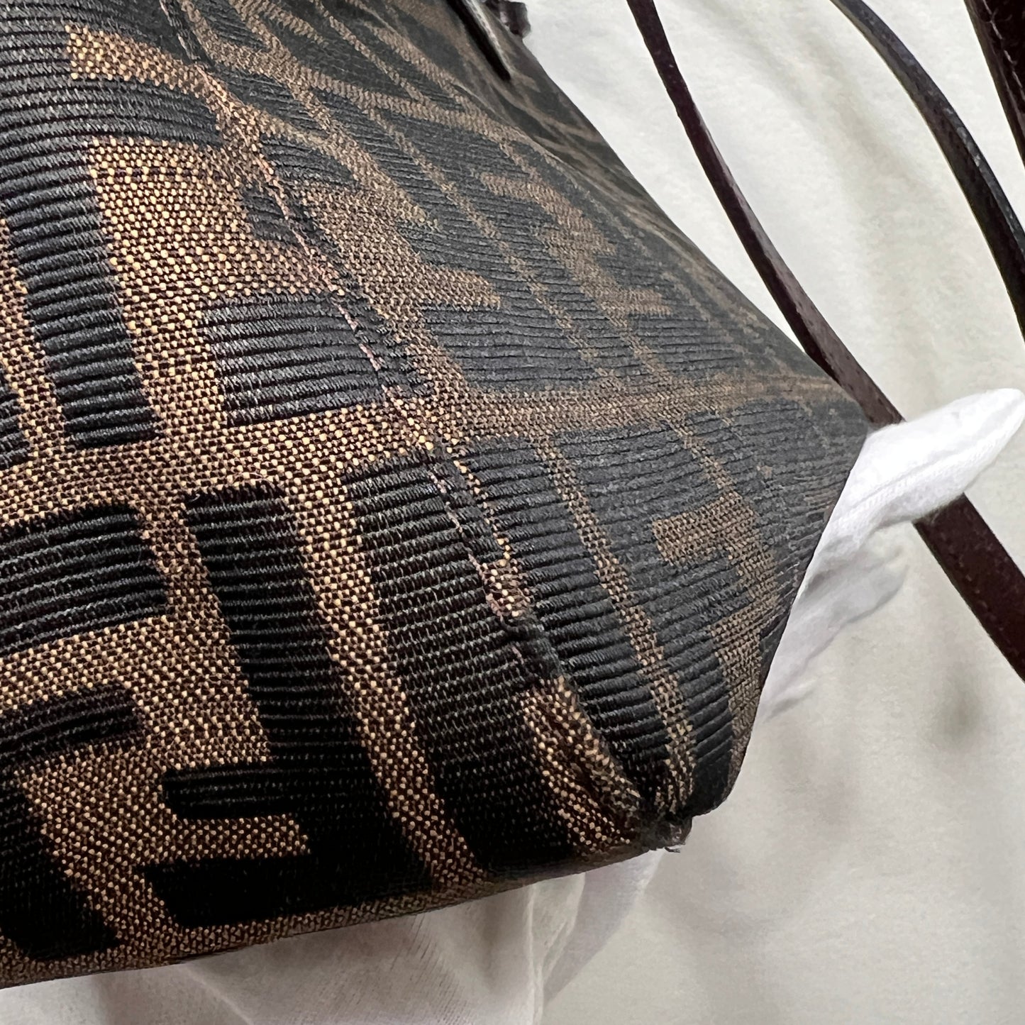 Fendi Zucca Canvas Shoulder Bag