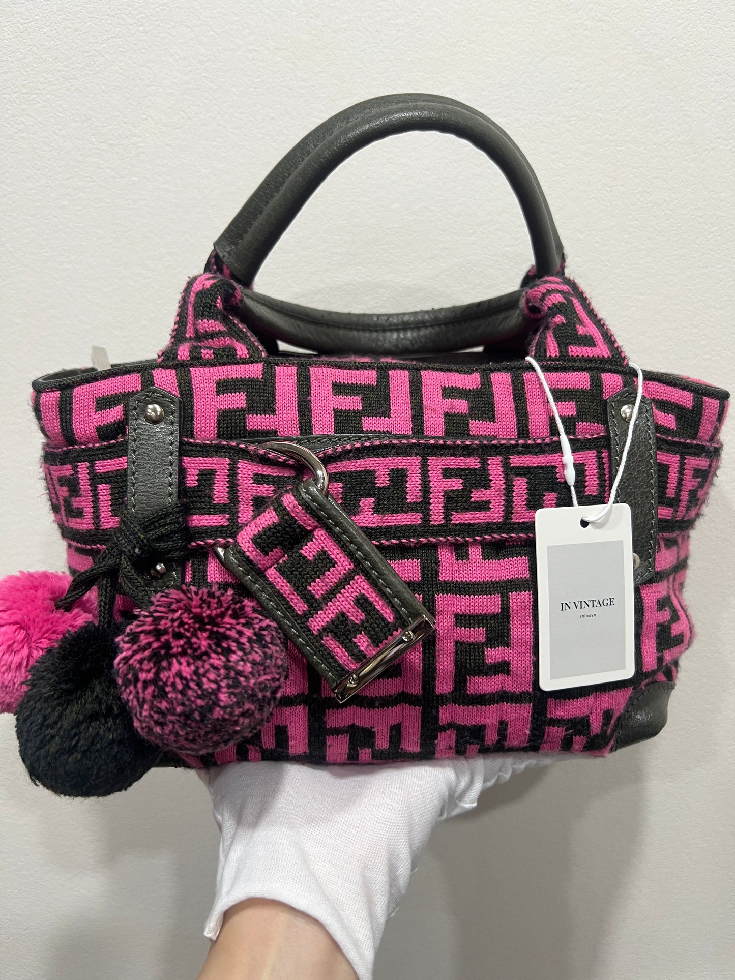 FENDI Zucca Fabric PomPom