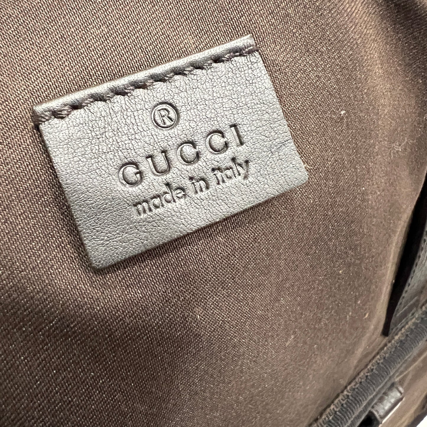 GUCCI Beige GG Supreme Canvas and Leather Travel Tie Case