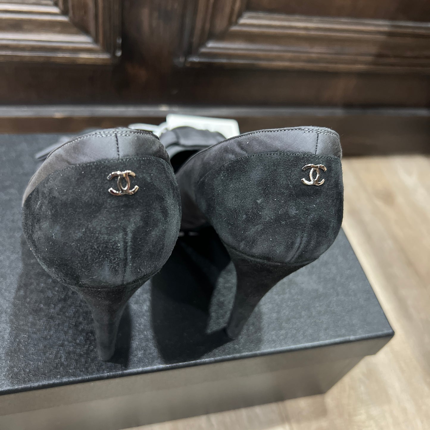 CHANEL Ribbon Pumps Size 38 1/2