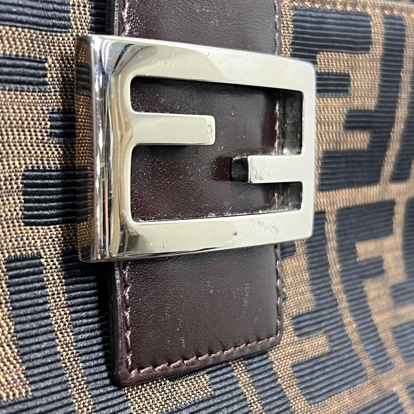 Fendi Zucca Canvas Shoulder Bag