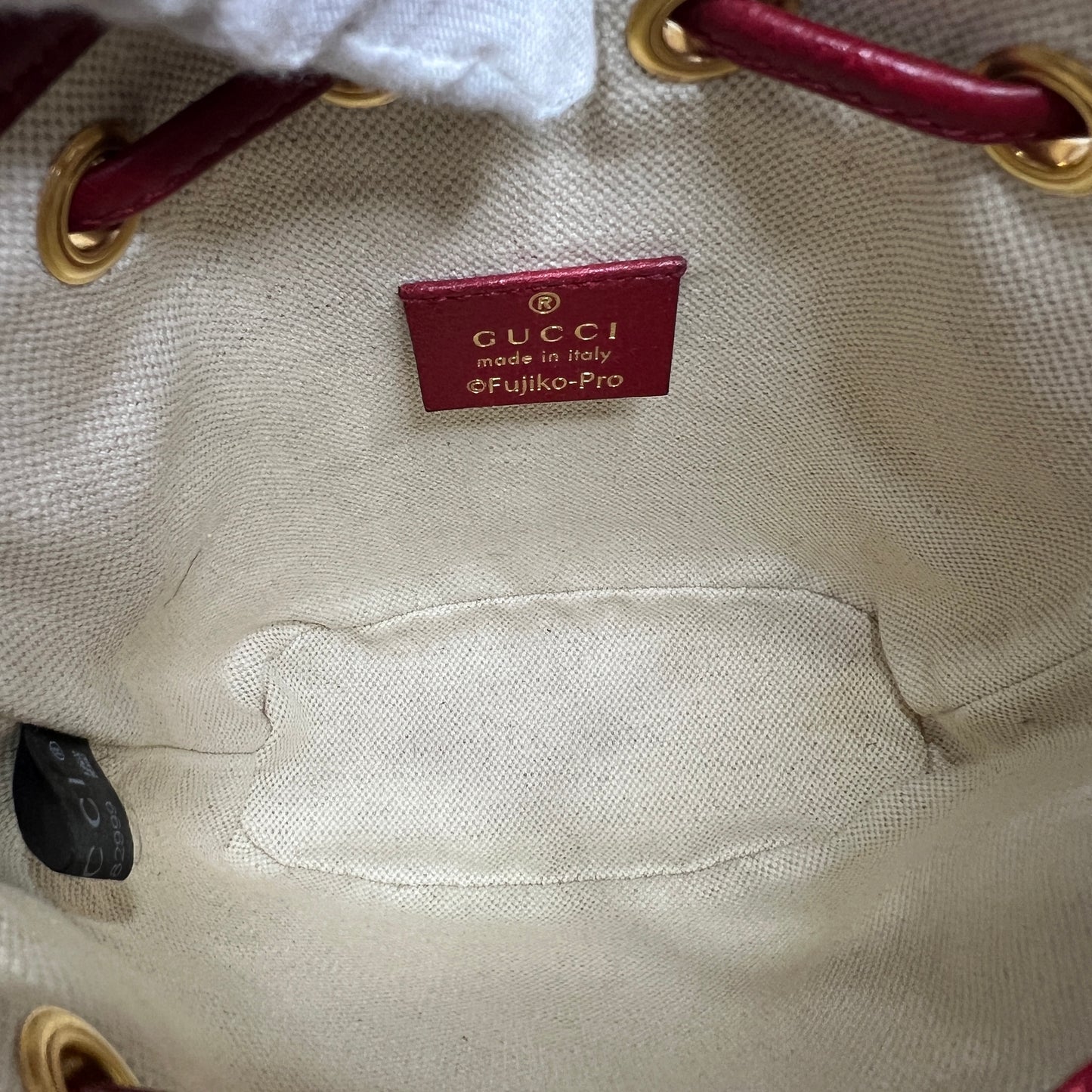 GUCCI X DORAEMON Drawstring Bag