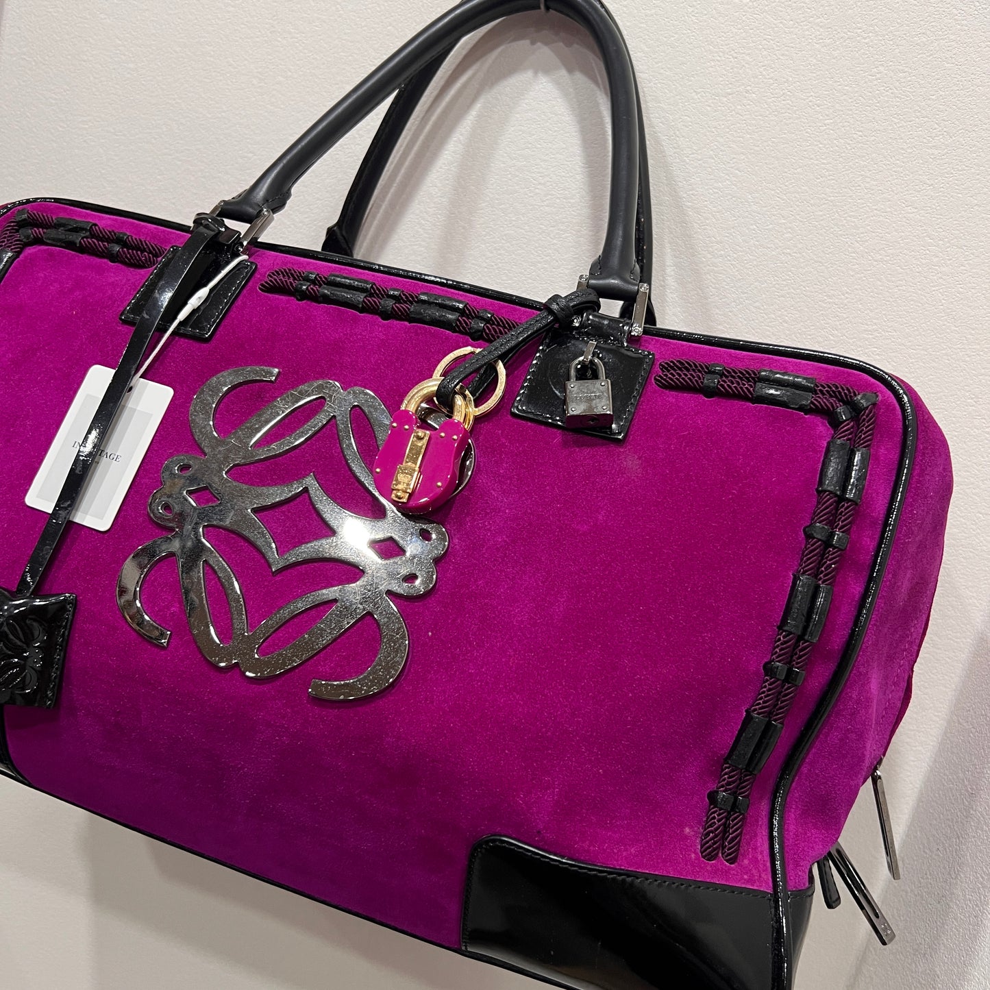 LOEWE Suede Fucshia Pink Amazona