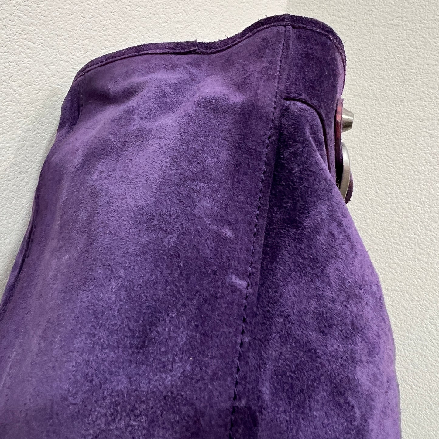 BALENCIAGA City Purple Suede leather