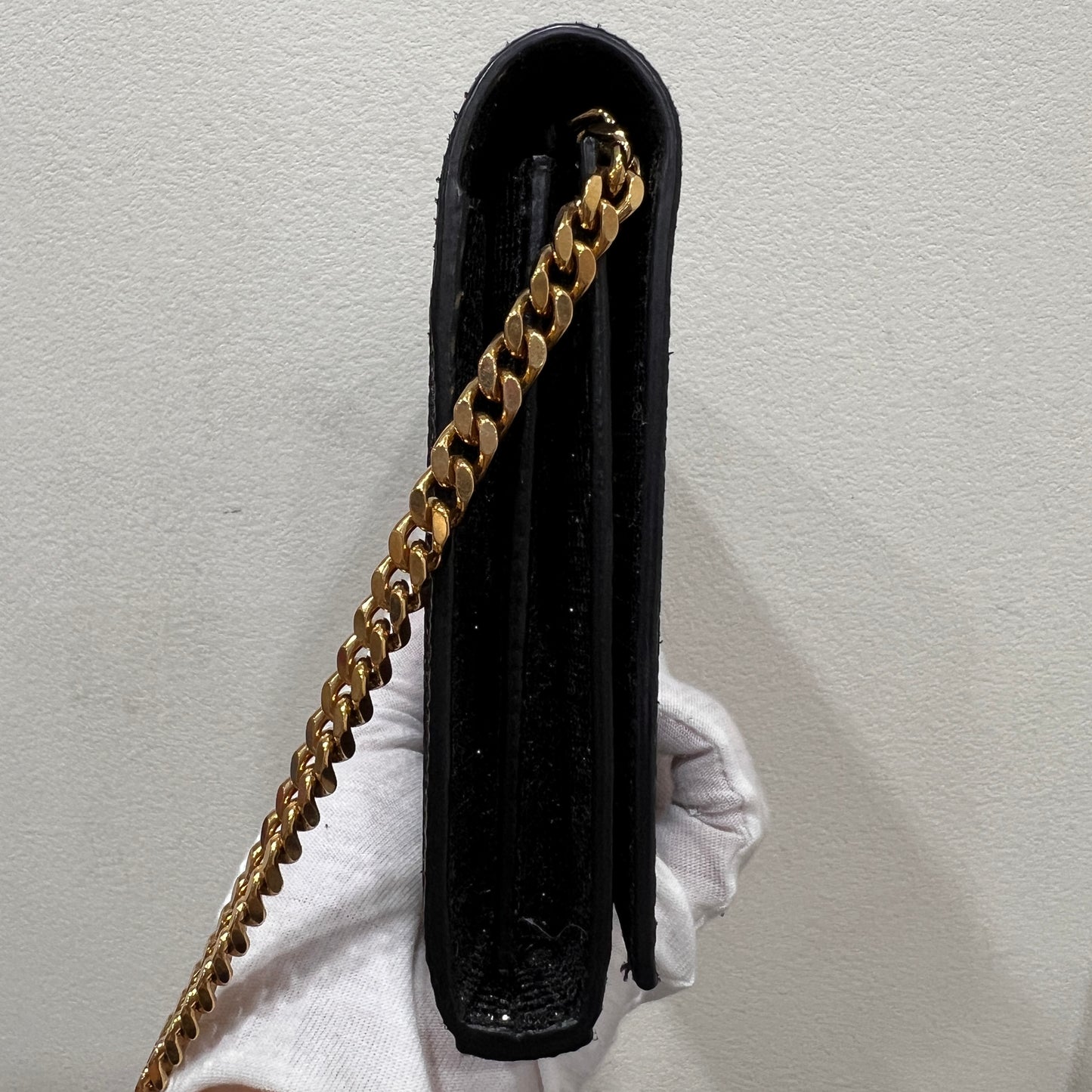 YSL Rare Kate Glitter Chain Wallet