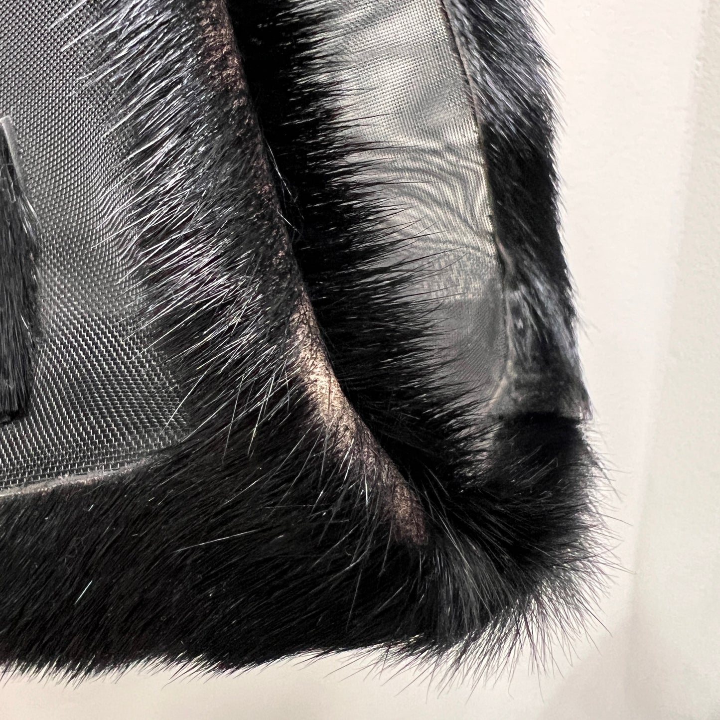 FENDI FF Zucca Black Mesh Tote Bag (264201)