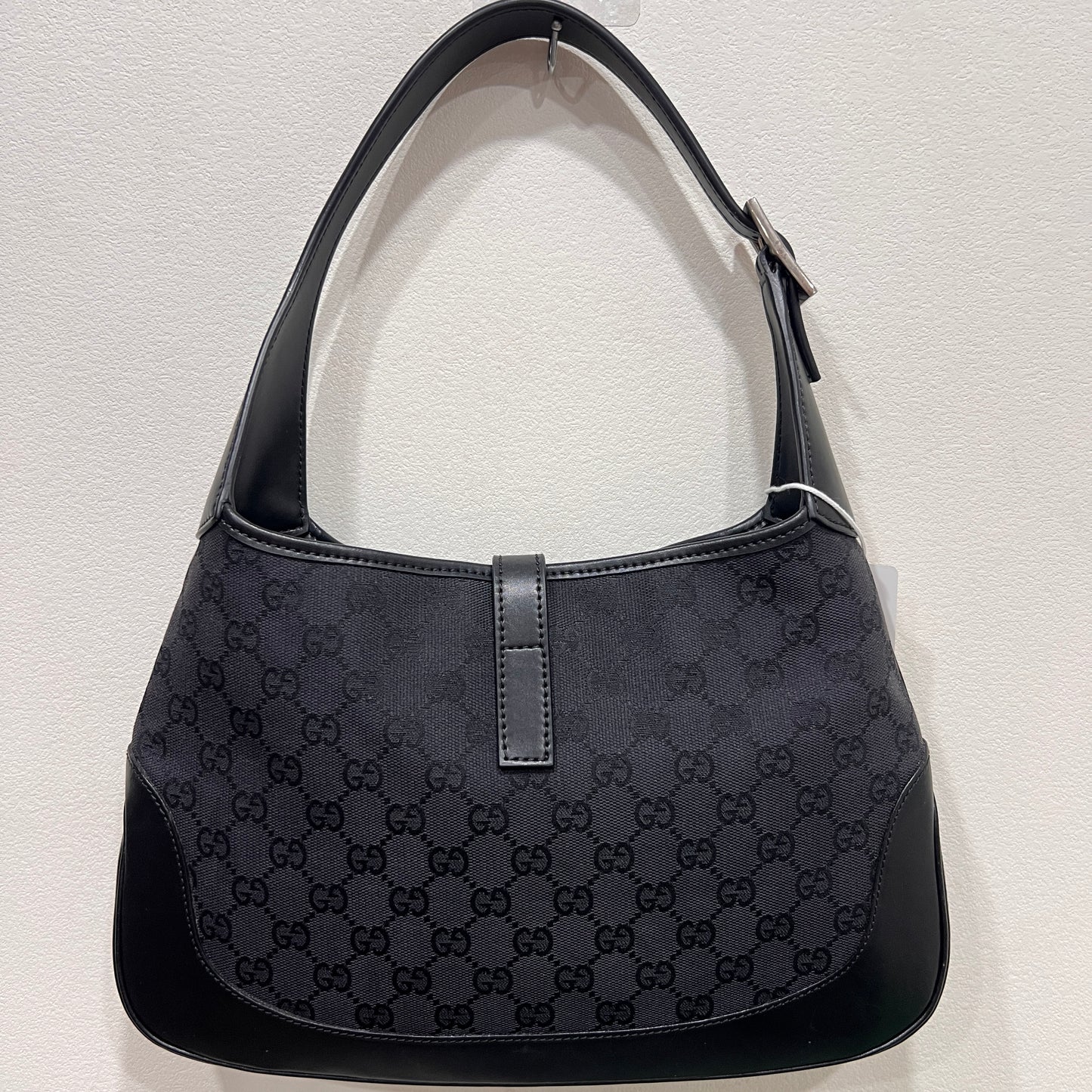 GUCCI Jackie Monogram with Leather Handle