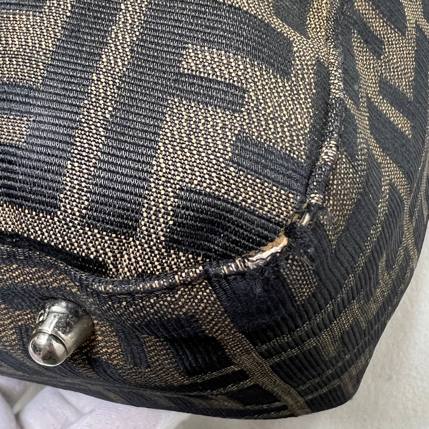 FENDI Zucca Canvas Handbag