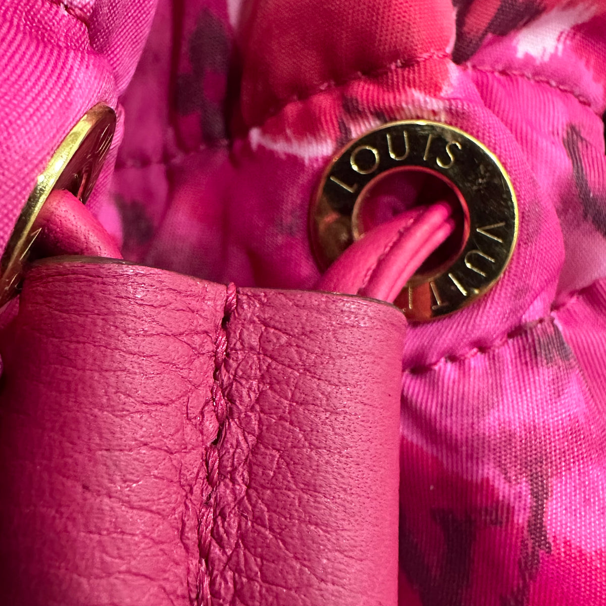 LOUIS VUITTON 2013 Limited Edition Monogram Nylon Ikat Flower Noefull MM Bucket Bag
