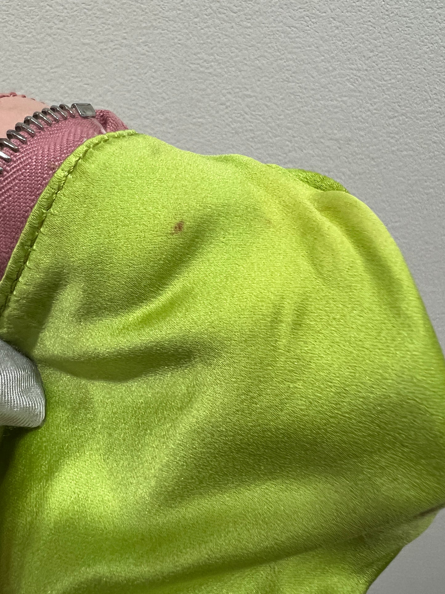 FENDI Pink Beaded Baguette Shoulder Bag