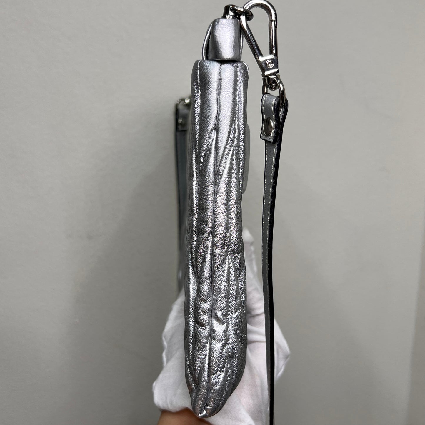 MIU MIU Metallic Leather Crossbody 30cm