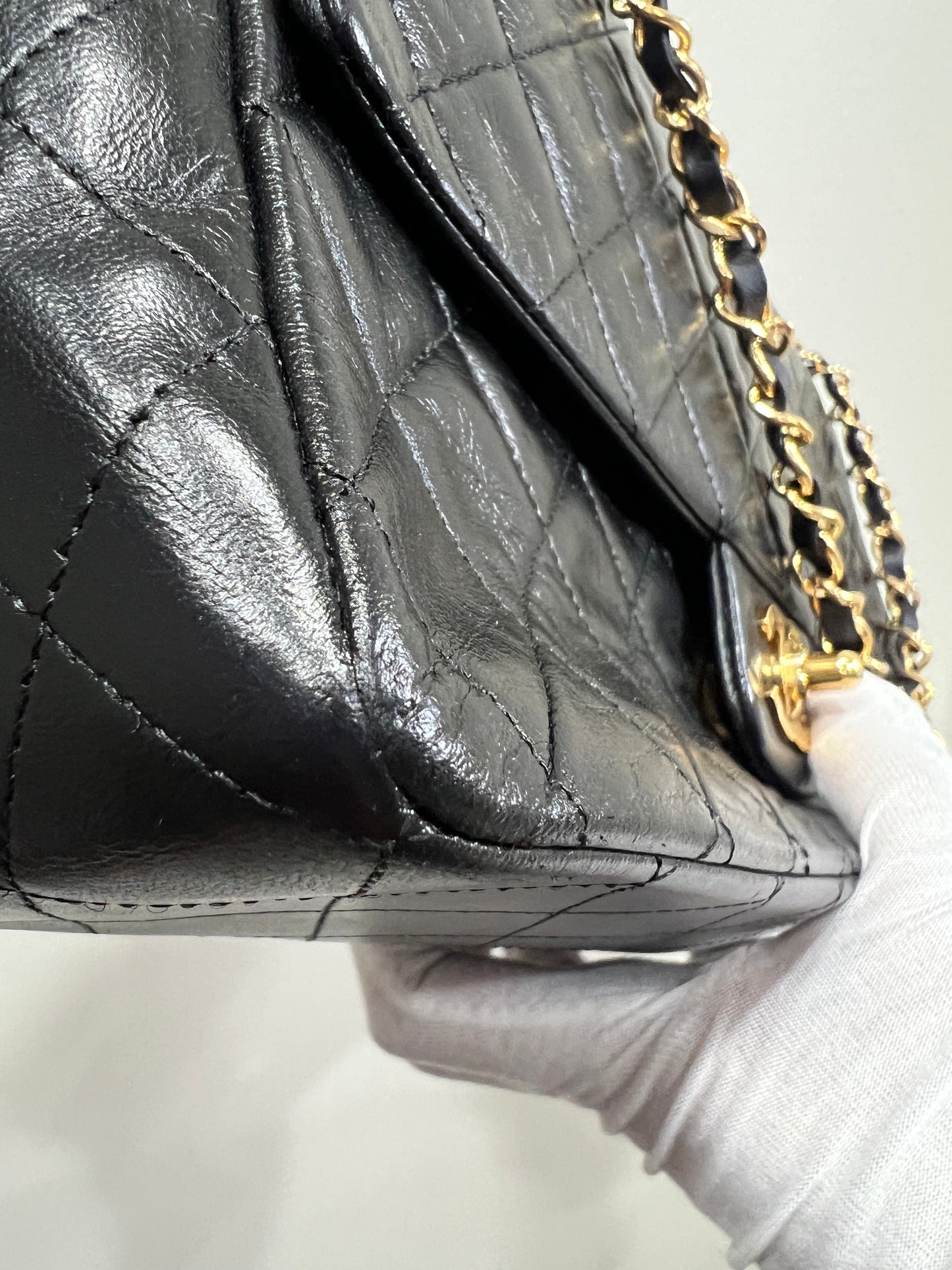 CHANEL Vintage Classic Flap with Wallet 24K gold 27cm