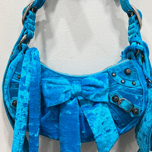 BALENCIAGA Le Cagole velvet handbag