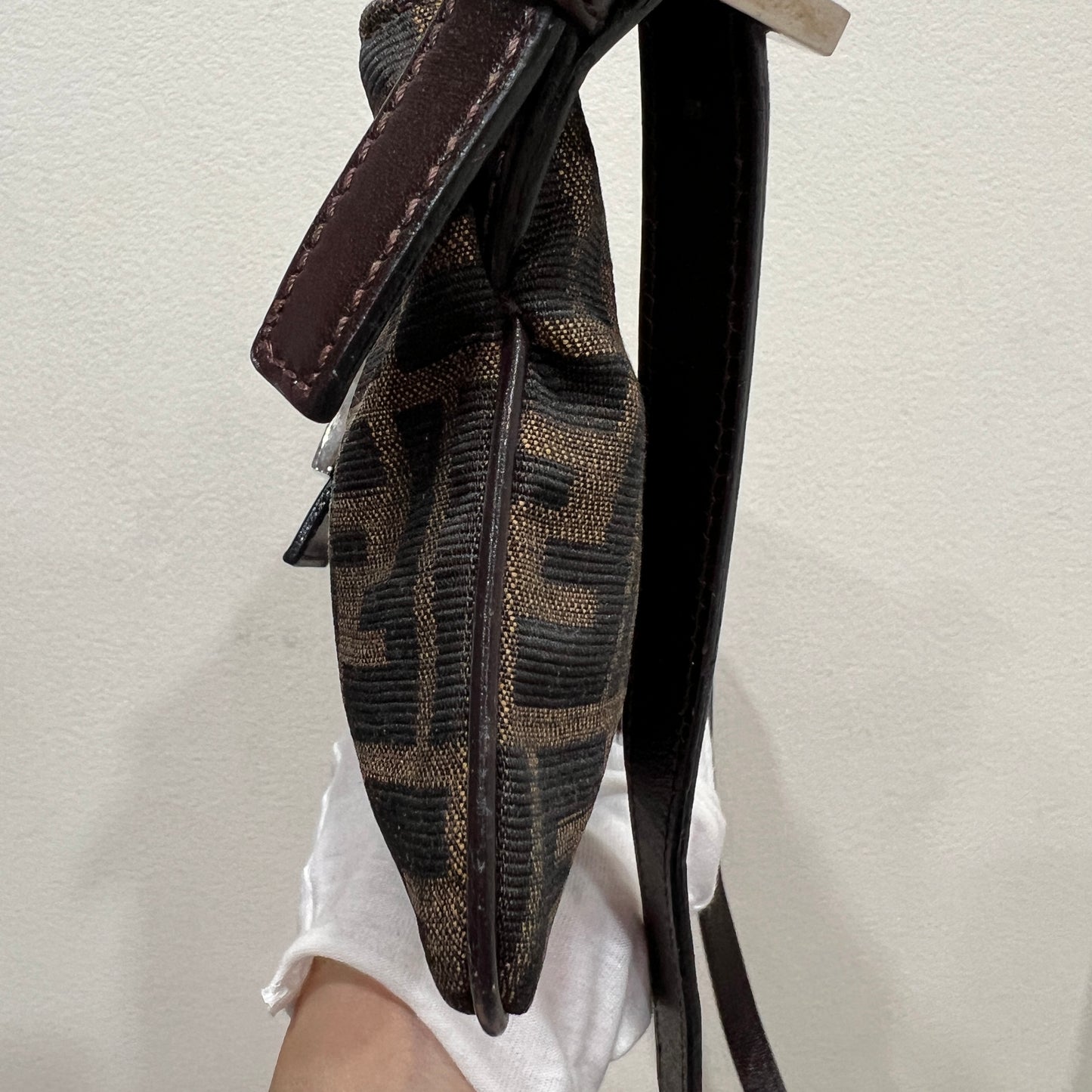 FENDI Baguette Crossbody Zucca Canvas