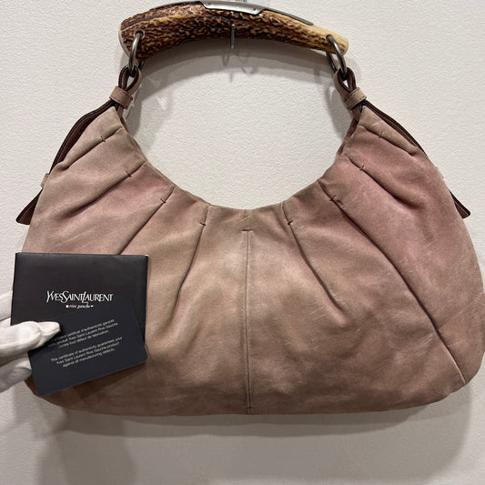 YSL Mombasa Pink Suede Leather