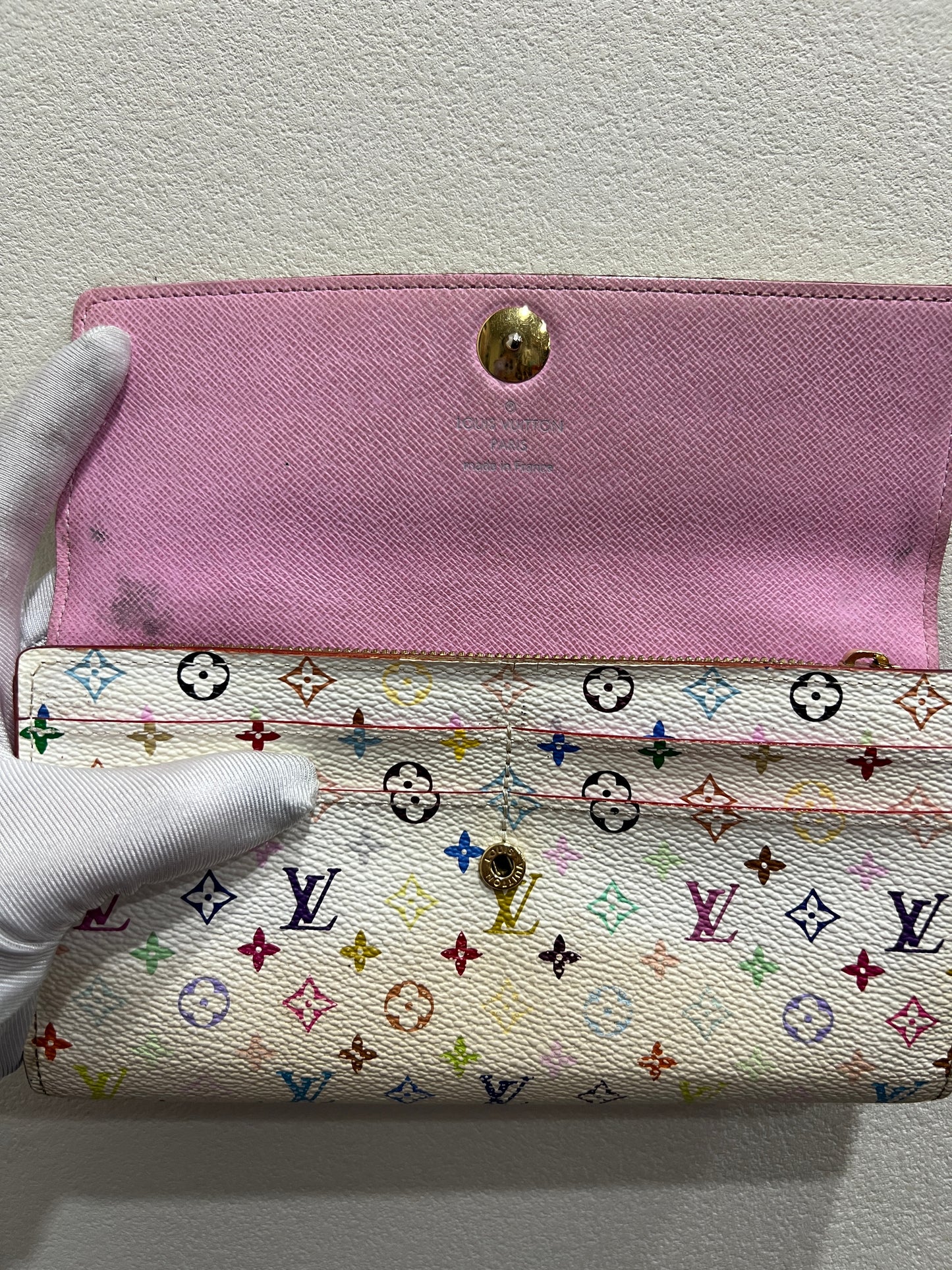 LOUIS VUITTON Multi Color Murakami Wallet