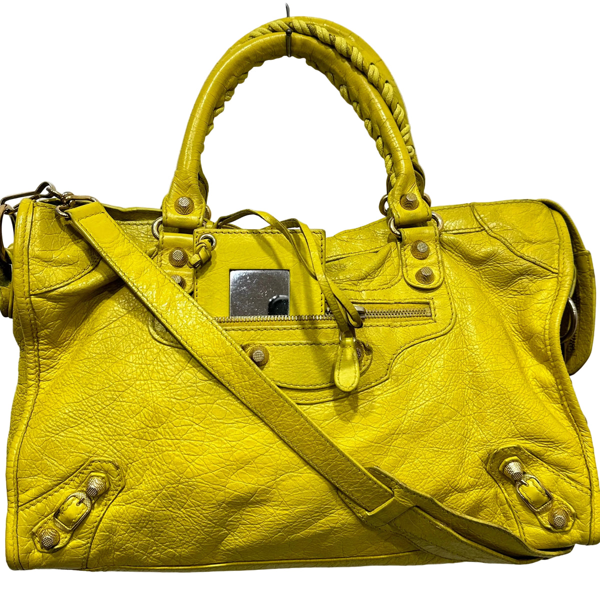BALENCIAGA City Bag Medium Yellow Mustard