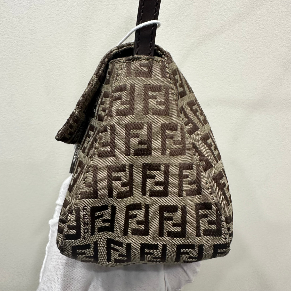 FENDI Mini Mamma Baguette Zuccino Canvas