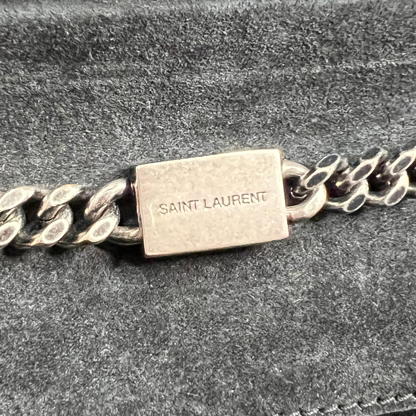 YSL Metallic Lizard-embossed Calf Leather