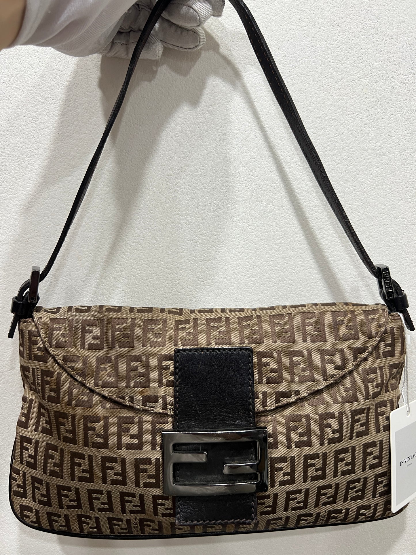 FENDI Baguette Brown Canvas