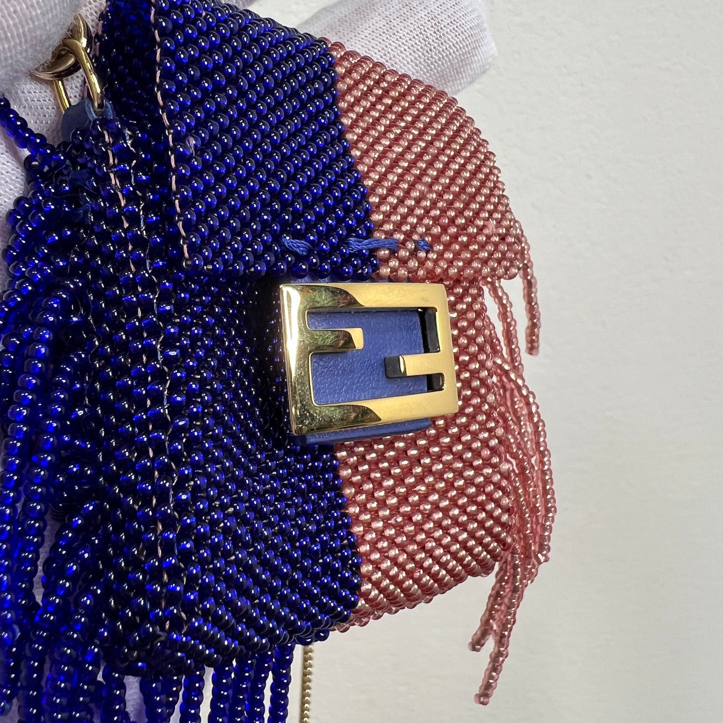 FENDI Pequin Pico Baguette Charm Beads Bag