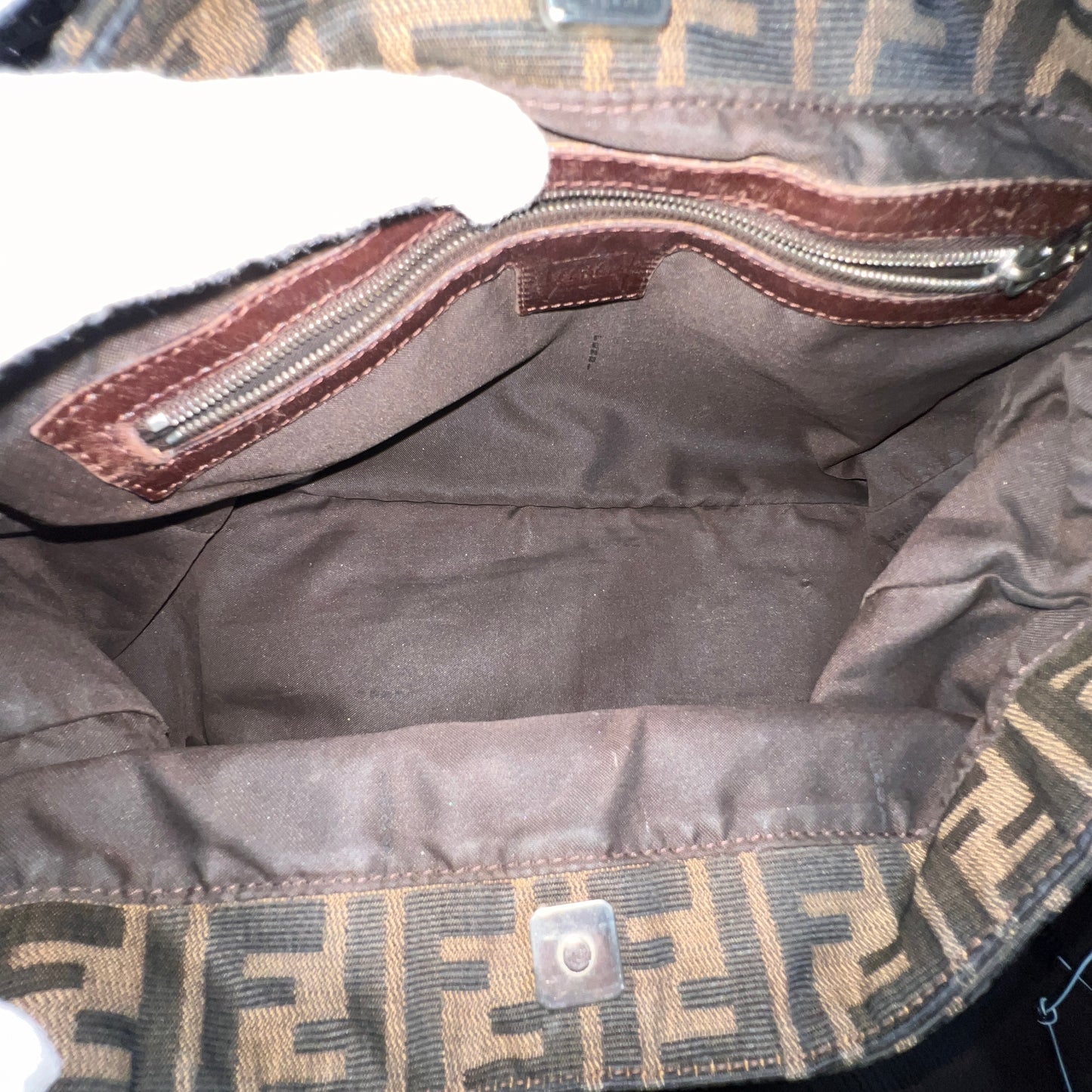 FENDI Zucca Canvas Handbag