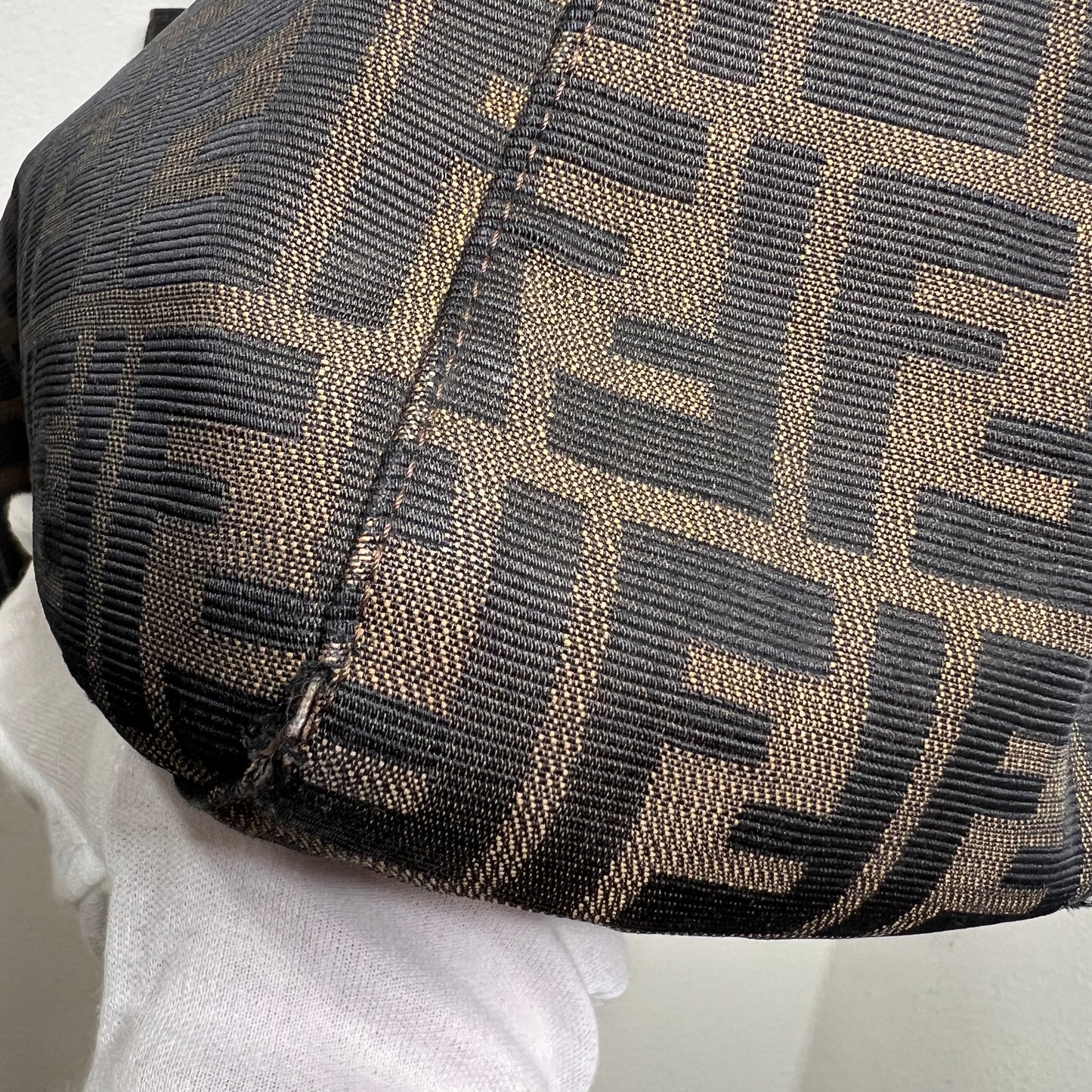 FENDI Zucca Canvas Handbag