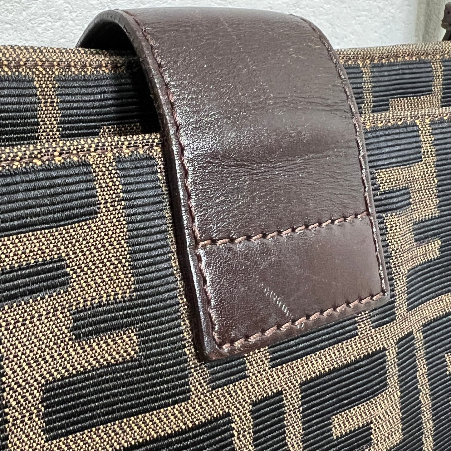 Fendi Zucca Canvas Shoulder Bag