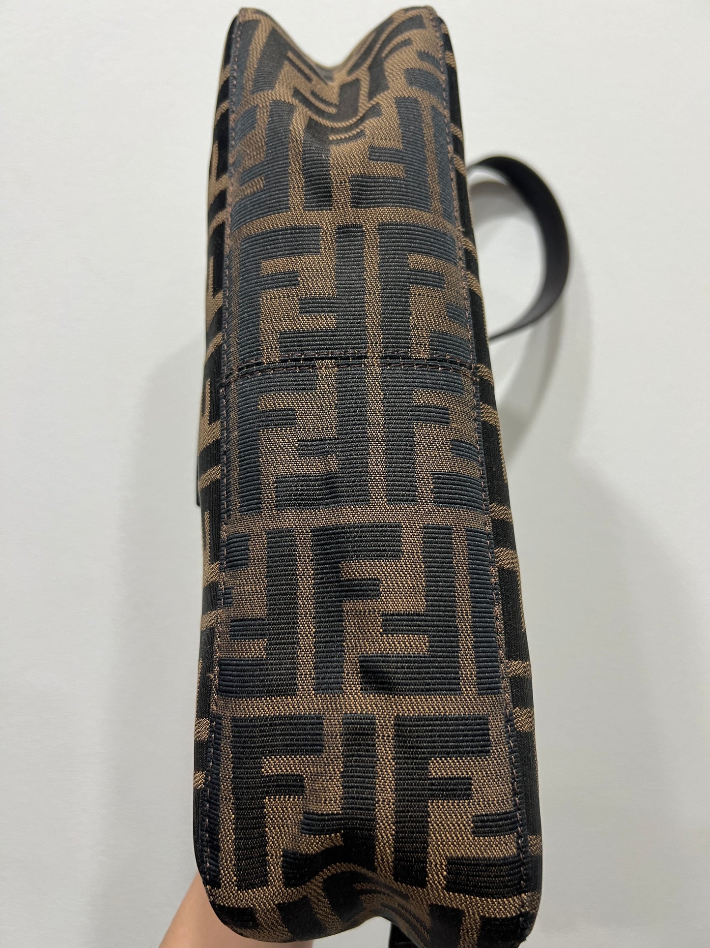 FENDI Double Zip Shoulder Bag