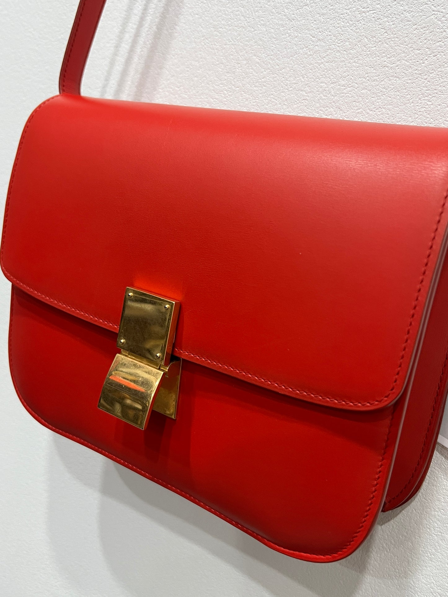 CELINE Classix Box Bag (Red/Orangish)