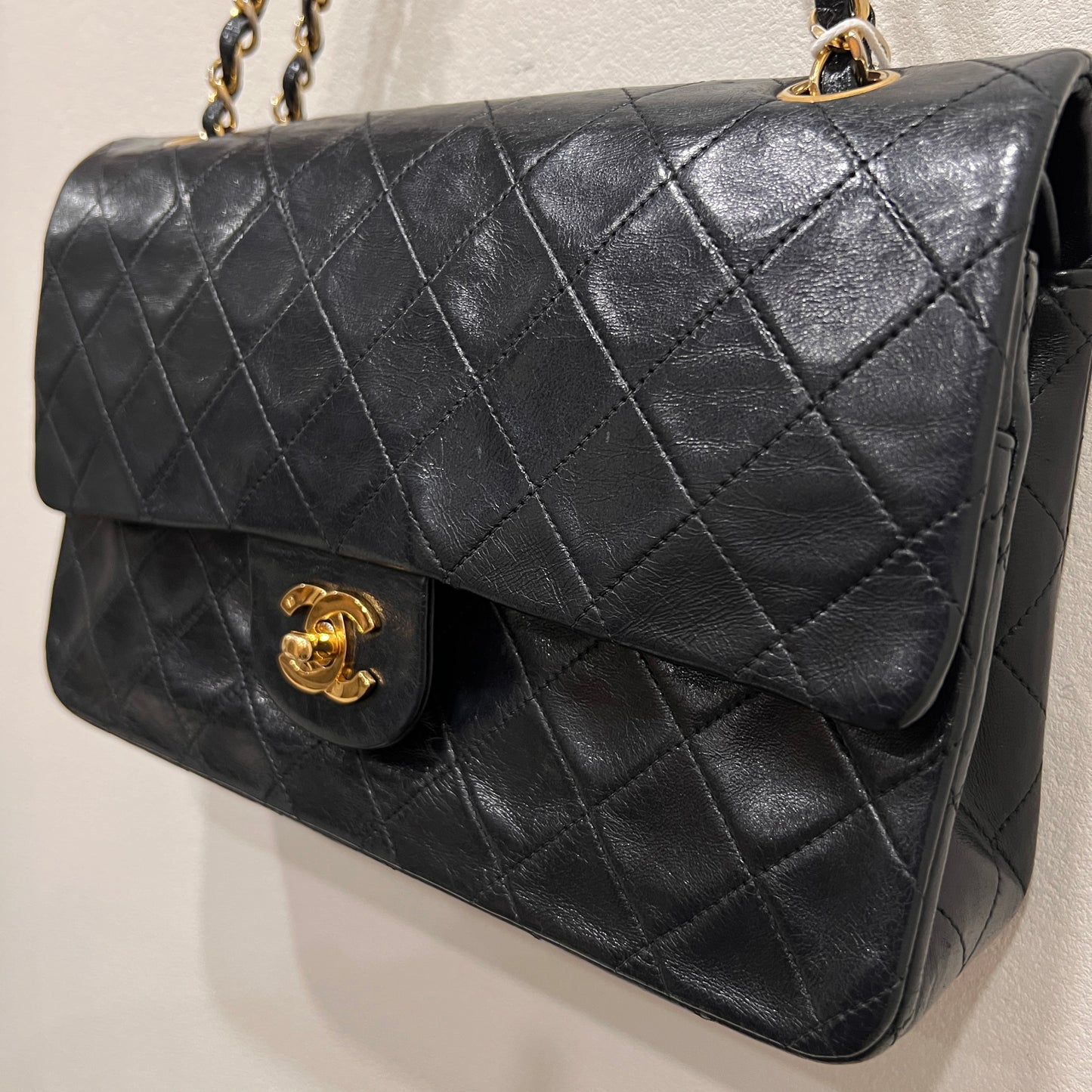 CHANEL Classic Double Flap 24k Gold 1991-1994